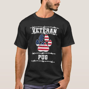 T-shirt Vétéran Pug Chien Retraité Retraite Animaux de com