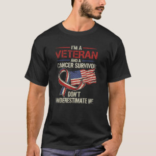 T-shirt Vétéran survivant du cancer Ne me sous-estimez pas