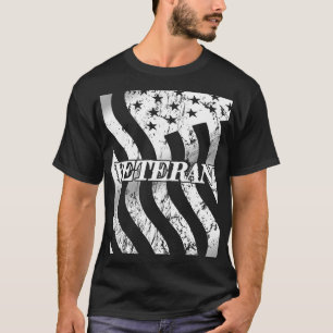 T-shirt Vétéran USA - vintage blanc