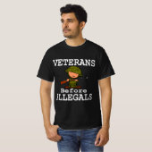T-shirt Veterans Before Illegals Veterans Day (Devant entier)