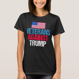 T-shirt Vétérans contre Trump Drapeau américain femmes