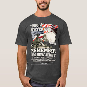T-shirt Vétérans du navire de guerre US New Jersey BB62
