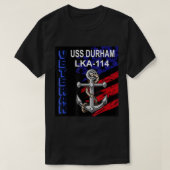 T-shirt Vétérans Jour Amphibique cargo USS Durham LKA- (Design devant)