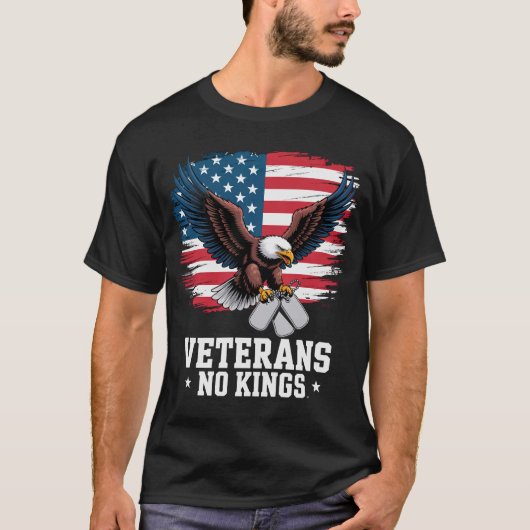 T-shirt Veterans No Kings American Eagle (Devant)