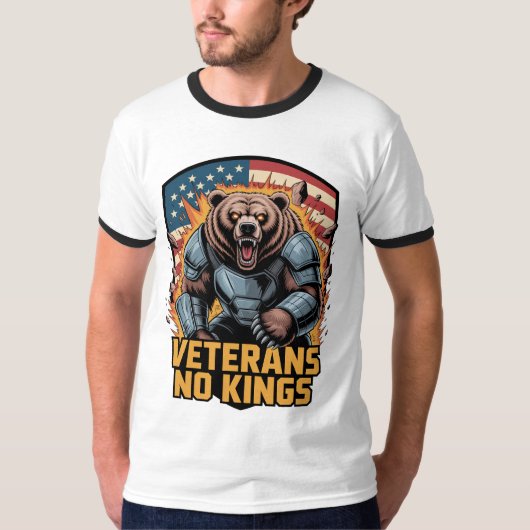 T-shirt Veterans No Kings Graphic Bear (Devant)