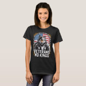T-shirt Veterans No Kings Wolf Design for Proud Military (Devant entier)