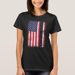 T-shirt Vétérinaire américain patriotique Vintage Usa Drap