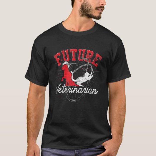 T-shirt Vétérinaire Assistant Futur Vétérinaire Animal V (Devant)