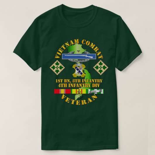 T-shirt Vétérinaire de l'infanterie de combat du Vietnam a (Design devant)
