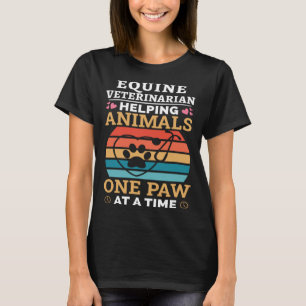 T-shirt Vétérinaire Équin Aider Les Animaux Une Paw À Tim