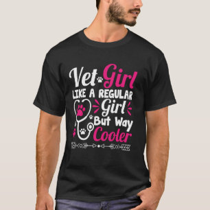 T-shirt Vétérinaire Fille Vétérinaire Comme Une Fille Régu