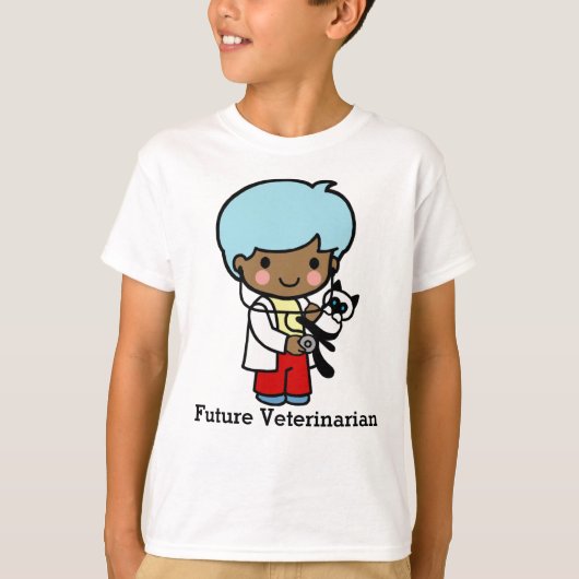 T-shirt Vétérinaire futur avec Kitty Cat (Devant)
