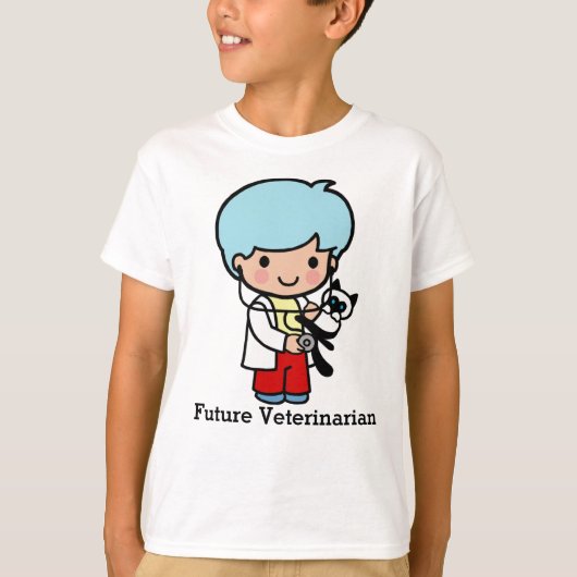 T-shirt Vétérinaire futur avec Kitty Cat (Devant)