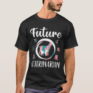 T-shirt Vétérinaire Futur Funny Vet Tech Vétérinaire Tête