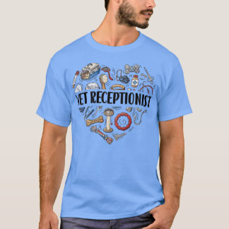 T-shirt Vétérinaire Réceptionniste Secrétaire réceptionnis