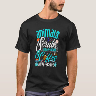 T-shirt Vétérinaire vétérinaire Tech Animal Scrubs Rubber 