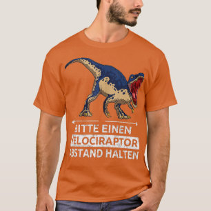 T-shirt Veuillez garder la distance Velociraptor de Veloci