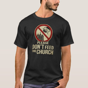 T-shirt Veuillez ne pas alimenter l'église - mormon, noir