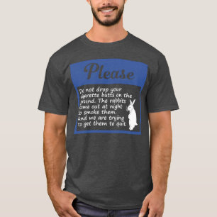 T-shirt Veuillez ne pas jeter vos mégots de cigarette sur
