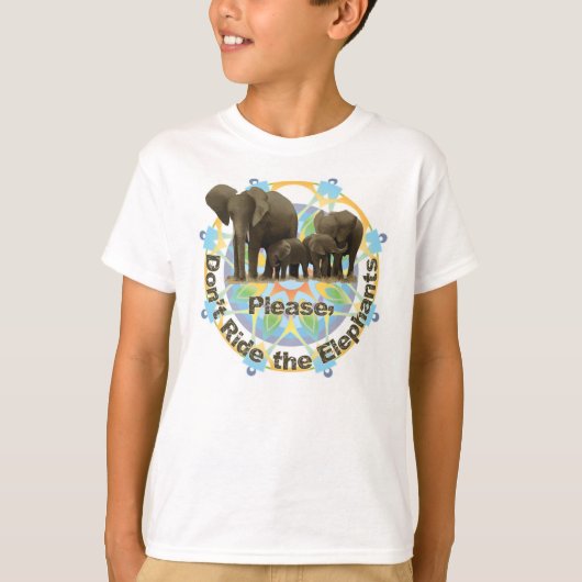 T-shirt Veuillez ne pas monter les éléphants (Devant)