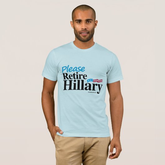 T-shirt Veuillez retirer Hillary (Devant entier)