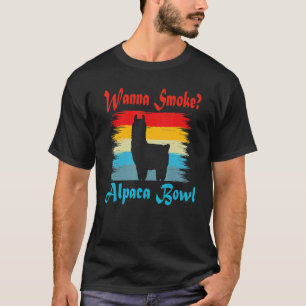 T-shirt Veux Fumer Bol Alpaga Vintage Lama Rétro Alpaga