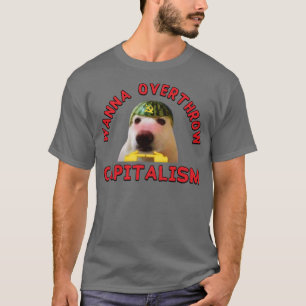 T-shirt Veux renverser le mème de gauche du capitalisme