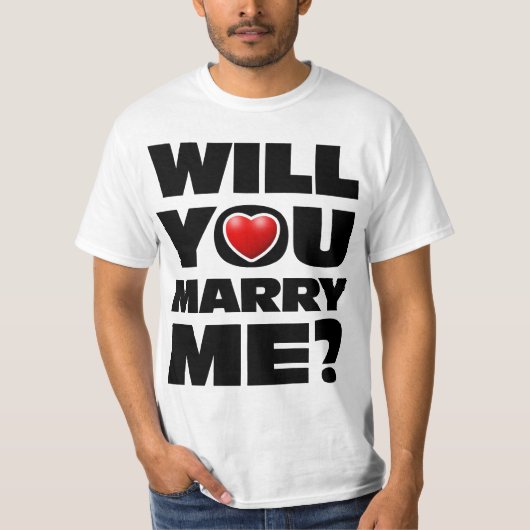 T-shirt Veux-Tu M'Épouser ? (Devant)
