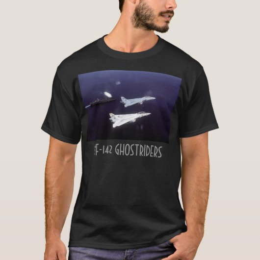T-shirt VF-142 Ghostriders - chats F-14 sans conception (Devant)