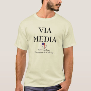 T-shirt Via Media:  Épiscopal/Moyen-Orient anglican