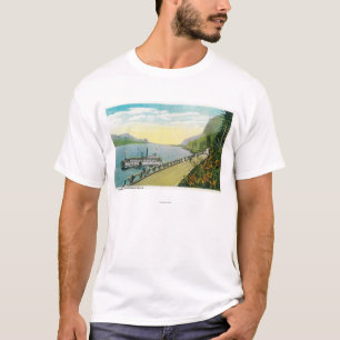 T-shirt Viaduc près des automnes de Multnomah, le fleuve