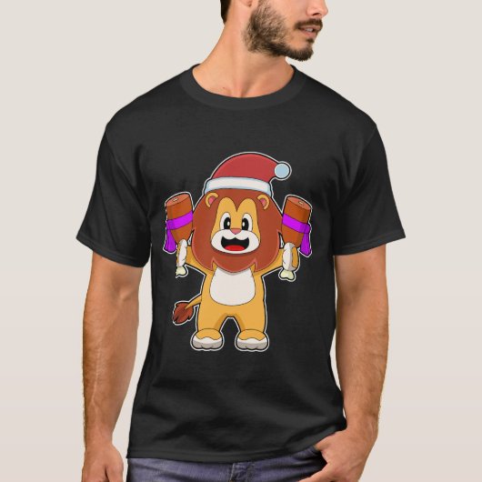 T-shirt Viande de Noël de lion (Devant)