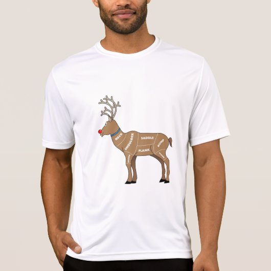 T-shirt Viande de renne pour Noël (Devant)
