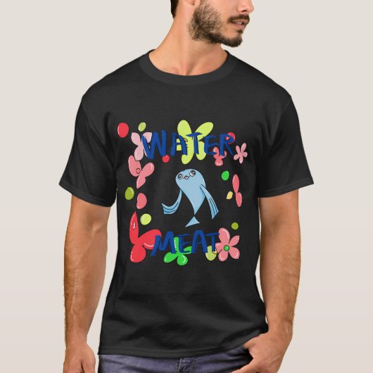 T-shirt Viande d'eau avec des fleurs (Devant)
