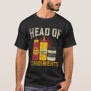 T-shirt Viande fumée Steak Mustard Ketchup Bbq Sauce Drôle