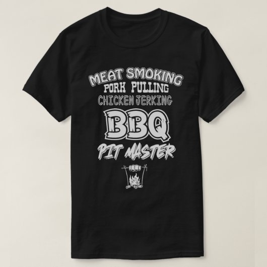 T-shirt Viande Fumer Pot Master BBQ Hommes Drôle (Design devant)