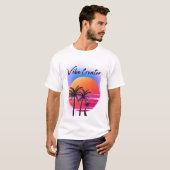 T-shirt Vibe Creator : Vibes de coucher de soleil rétro av (Devant entier)