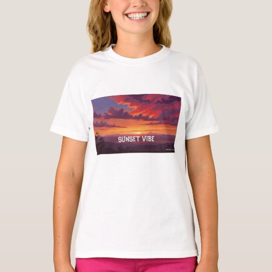 T-SHIRT VIBE DE COUCHER DE SOLEIL (Devant)