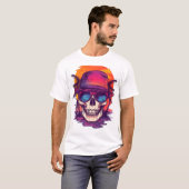 T-shirt Vibe de crâne tropical (Devant entier)