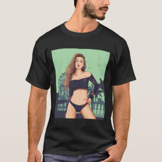 T-shirt Vibe Girl Beach GTA V