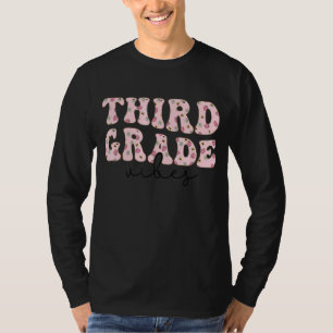 T-shirt Vibes 3e année de l'enseignant Vibes rose Super en