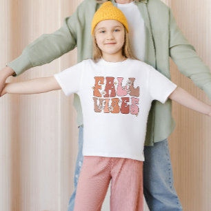 T-shirt Vibes Automne Chemise Enfants, Automne Thanksgivin