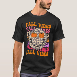 T-shirt Vibes Automne super Face Rétro Vibes de grâce Auto