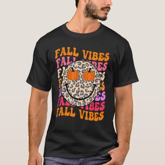 T-shirt Vibes Automne super Face Rétro Vibes de grâce Auto (Devant)