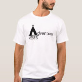 T-shirt Vibes Aventure Camping Tente Logo Typographie (Devant)