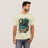 T-shirt Vibes Beach - Sunset Ocean esthétique (Devant entier)