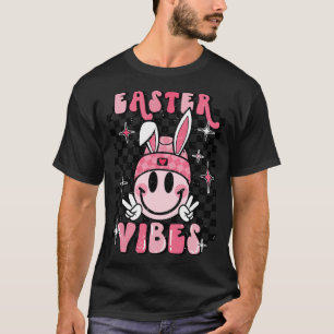 T-shirt Vibes Bunny Pâques Retro Enfants Smile Super Face