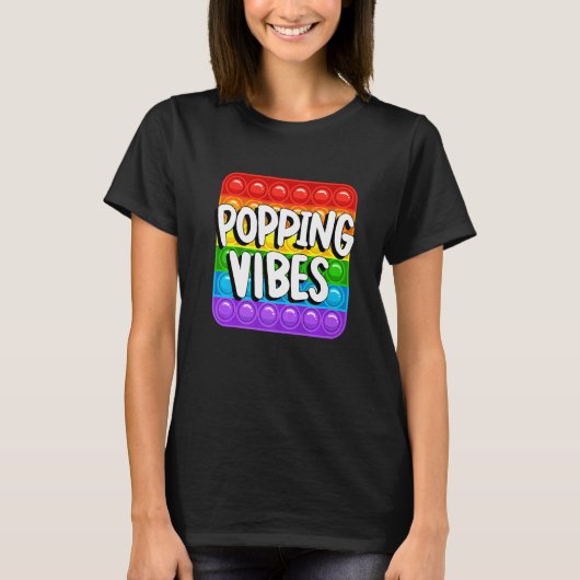 T-shirt Vibes Cool Jeu Carte Fidget Pop It (Devant)