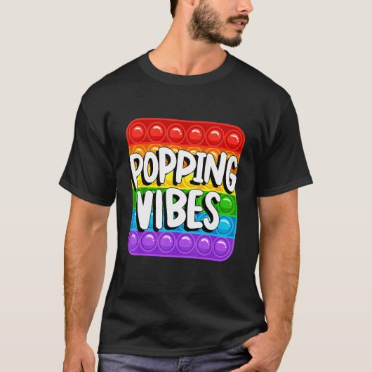T-shirt Vibes Cool Jeu Carte Fidget Pop It (Devant)