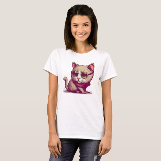 T-shirt Vibes critiques pour chats femmes (Devant entier)
